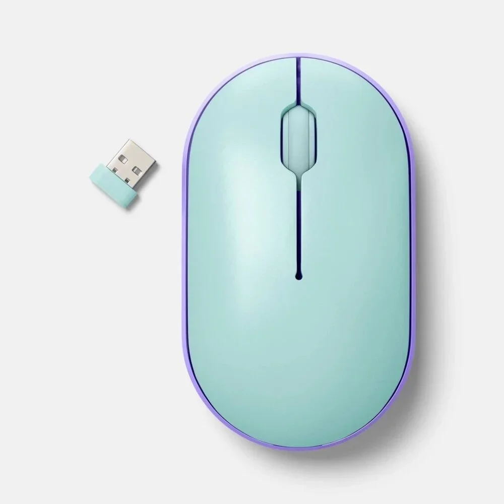 Bluetooth Wireless Mouse USB-a Heyday Spring Teal Purple Batteries Included New
